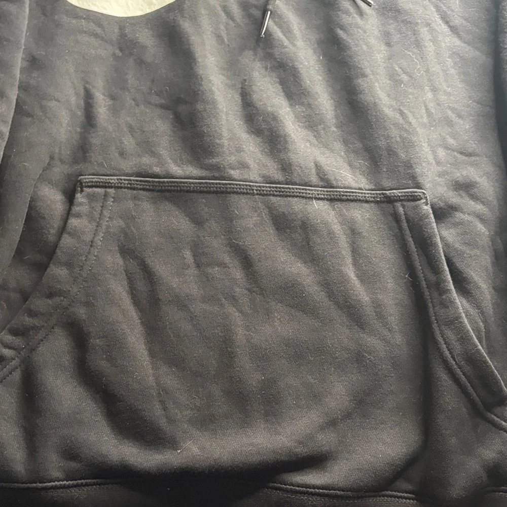 Nike Men's Black Hoodie with White Logo